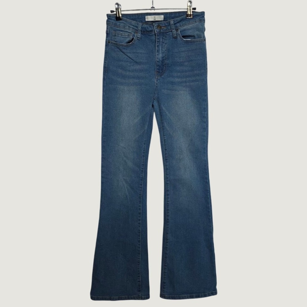 HERS Flare Jeans Womens Size 7 Blue Medium Wash Excellent High Rise SK3017-R